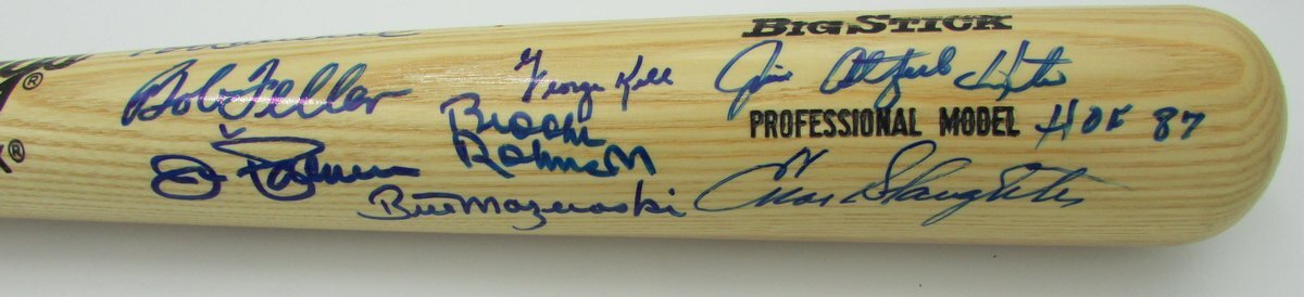 9 Hof Hall Of Fame Players Signed Adirondack Baseball Bat Hunt  Holo 140946
