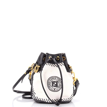 Mini Fendi Mon Tresor Bucket Bag Joshua Vides Printed Coated Canvas
