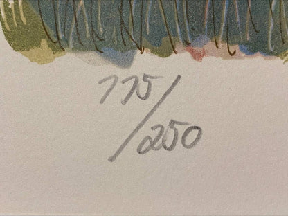Serge Marjisse Original Lithograph Print Ed250 Signed Framed French Art