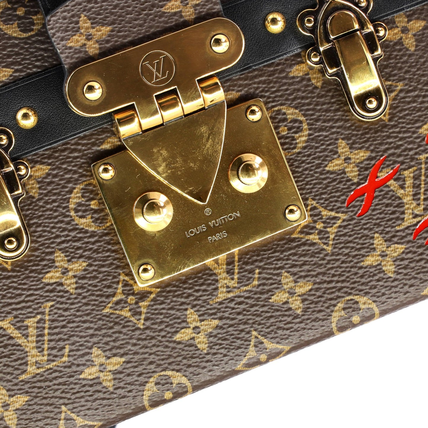 Louis Vuitton Petite Malle Handbag Monogram Canvas