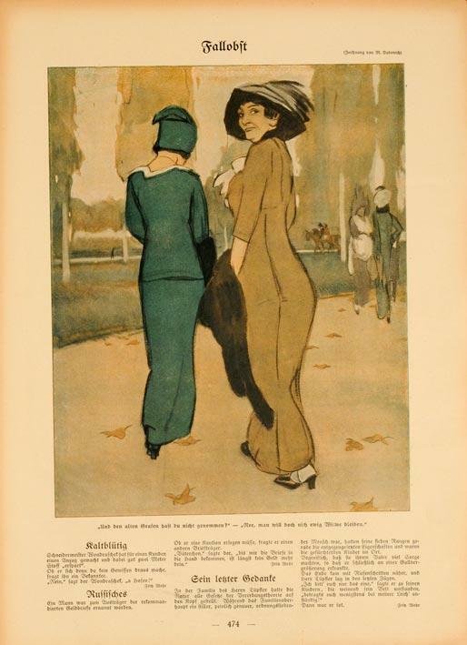 Simplicissimus 1913 By Marcello Dudovichfallobft On Linen Original