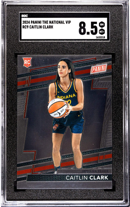Card Caitlin Clark 2024 Panini The National VIP #RC9 SGC 8.5