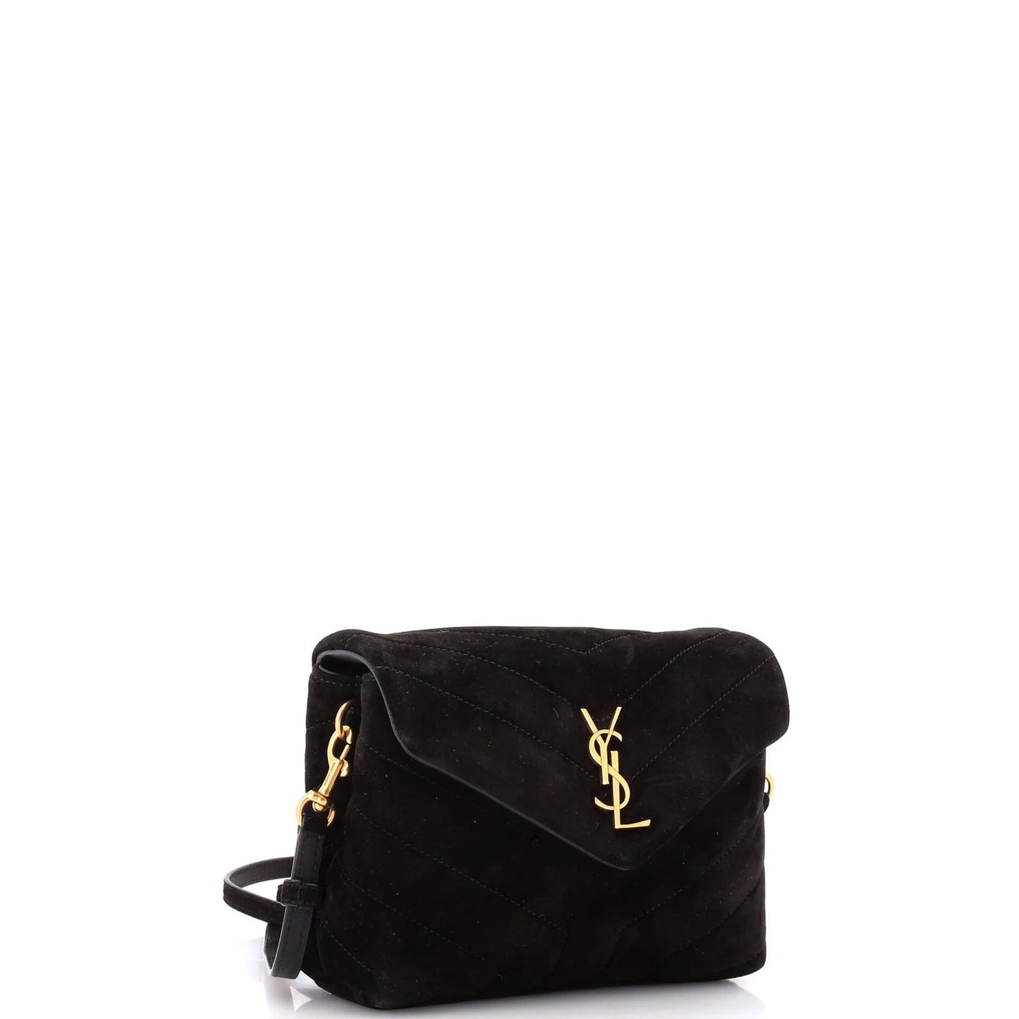 Saint Laurent Loulou Shoulder Bag Matelasse Chevron Suede Toy
