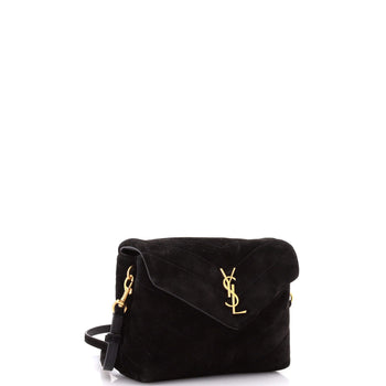 Saint Laurent Loulou Shoulder Bag Matelasse Chevron Suede Toy