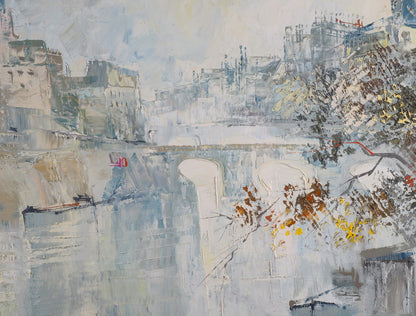 Jean Poulet (French) - Paris 1984 Original Painting Oil On Canvas Signed Framed