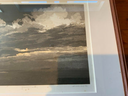 Phil Greenwood "Border Country" 1980 Etching Aquatint Signed Ltd 314/350 Framed