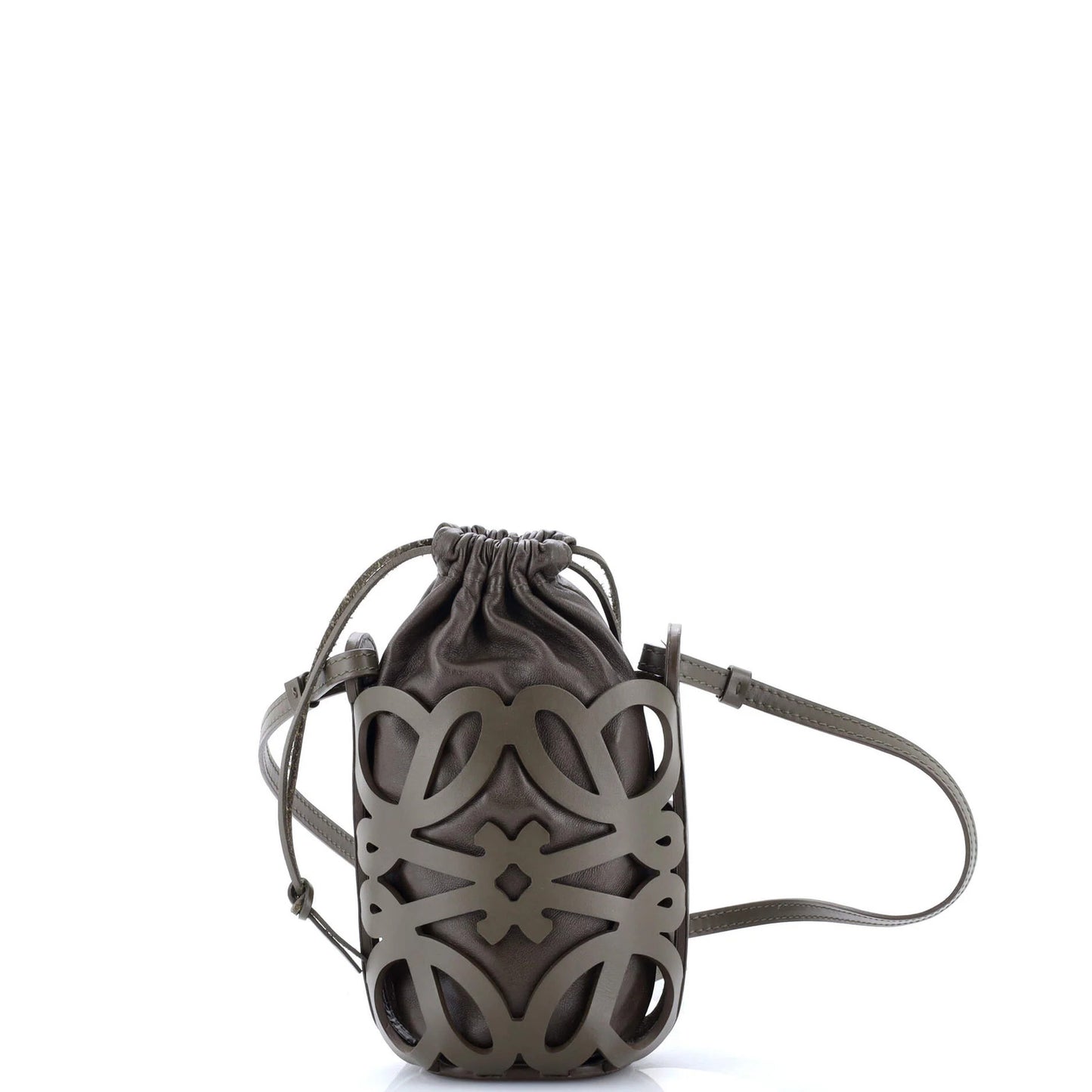 Loewe Anagram Drawstring Bucket Crossbody Bag Leather Mini