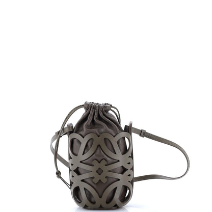 Loewe Anagram Drawstring Bucket Crossbody Bag Leather Mini