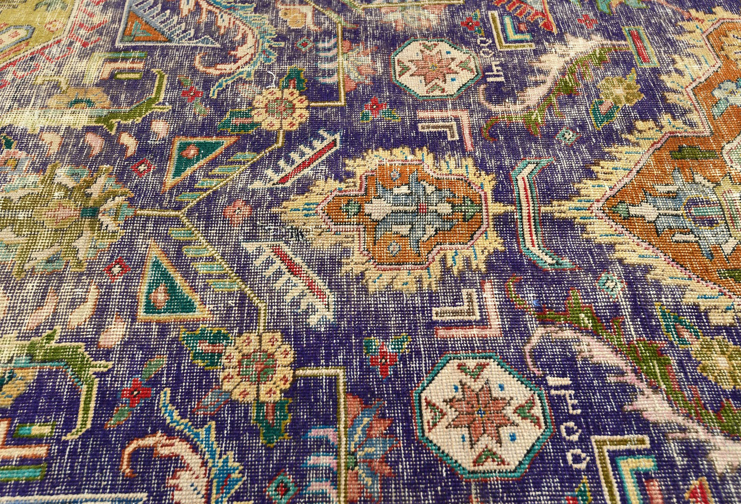 Rug Oriental Distressed 9X12 Traditional Floral Carpet Living Room Vintage