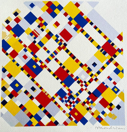 Piet Mondrian Lithograph Coa Signed Op Numbered