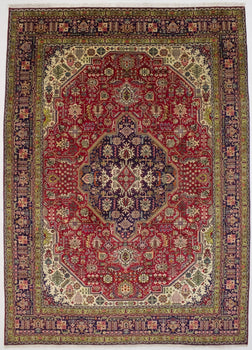 Carpet 8X11 ft Handmade Vintage Oriental Rug Floral & Geometric Style Home Dcor