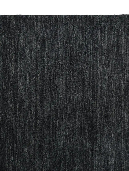 Charcoal Solid Hand-Loomed 4X6 Gabbeh Wool Rug