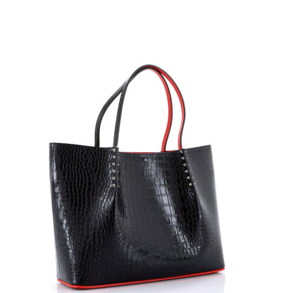 Christian Louboutin Cabarock Tote Crocodile Embossed Leather Large