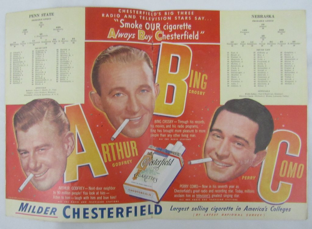 1949 Penn State Nittany Lions Vs. Nebraska  College Football Program 137604