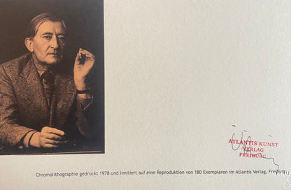 Josef Albers Lithograph Coa Numbered By Hand Signed O.P. Stamp