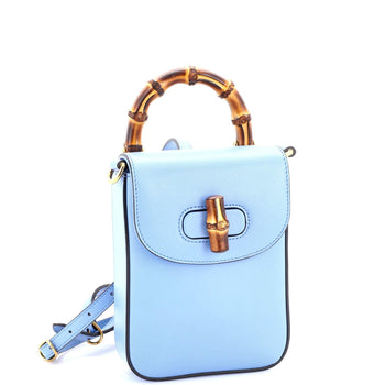 Gucci Bamboo Top Handle Backpack Leather Mini