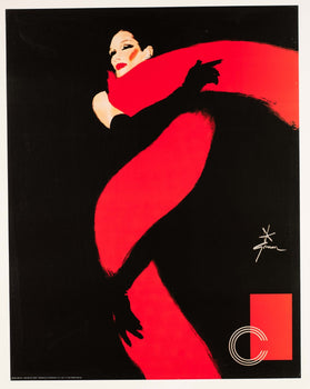 Rene Gruau Rouge Et Noir 1990 Fashion Poster By Original On Linen