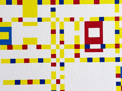 Piet Mondrian Lithograph Numbered Coa Pencil Crayon