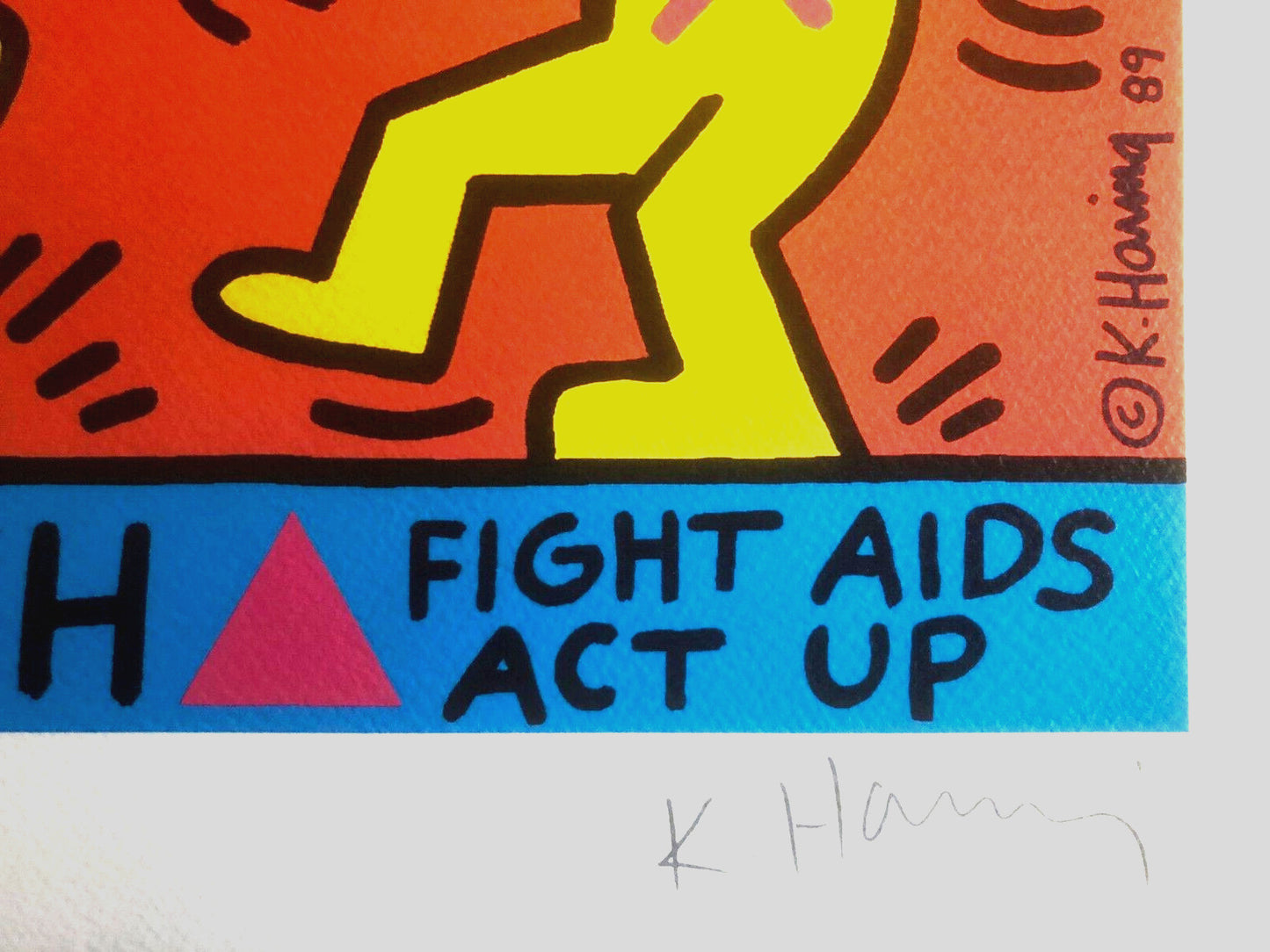 Keith Haring Lithograph Certified Coa 180 Ex