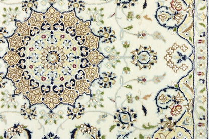 Indo-Nain Oriental Square Rug Vintage Floral