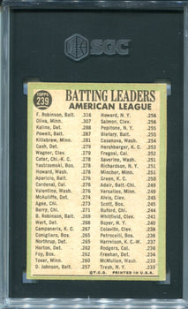 A.L Batting Leaders 1967 Topps #239 Sgc 3.5 Card