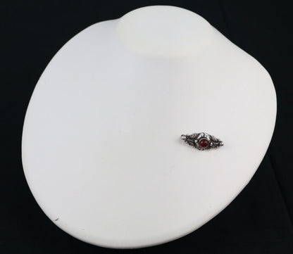 Georg Jensen Brooch 224A Carnelian 925 Sterling Silver