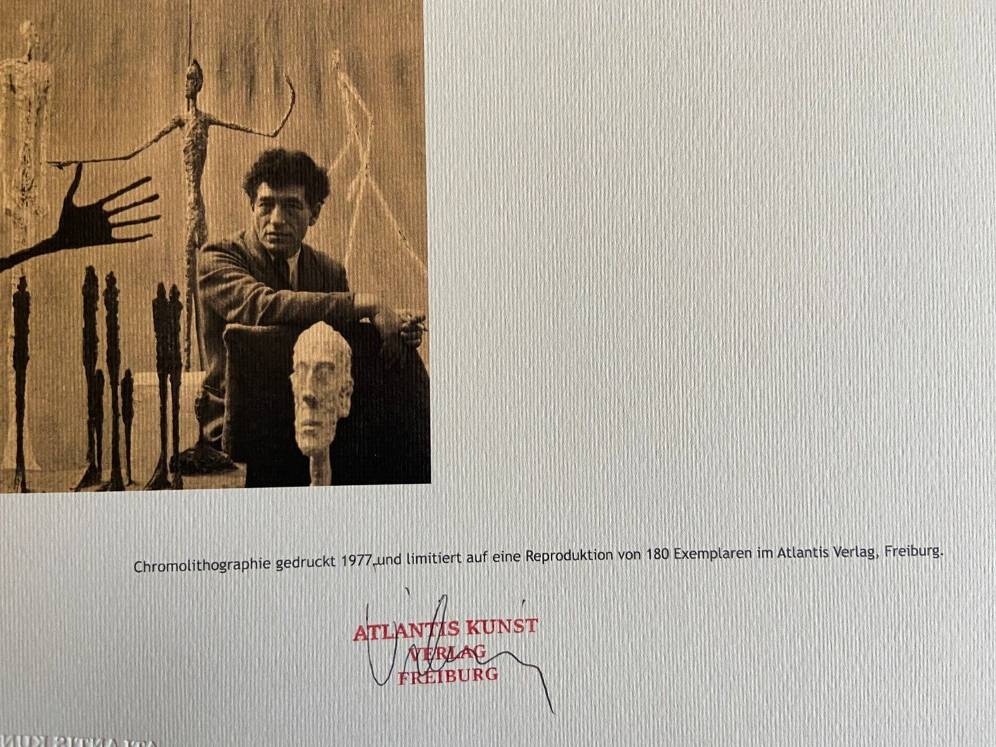 Alberto Giacometti Lithograph Certificated Numbered Coa Signed