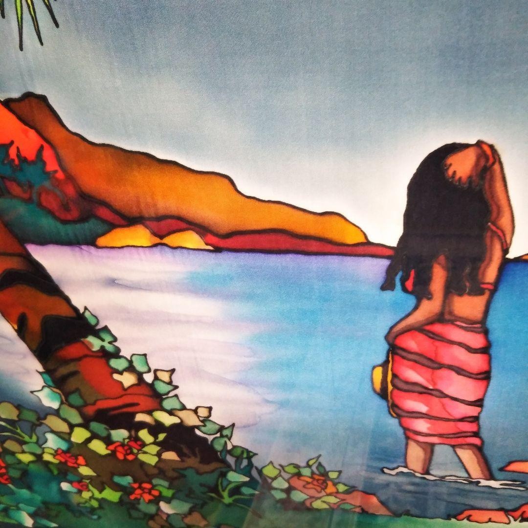 Woman Tropical Painting Original 70x100cm Landscape Moondance