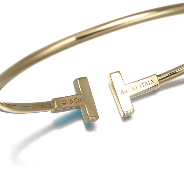 Tiffany&Co. Bracelet Tiffany T Wire Turquoise Bangle 18K 750 Yellow Gold