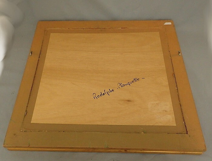 Landscape Rodolphe Planquette Signed Pastel on paper Painting Framed Mountain