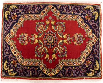 Hand-Knotted Oriental Rug Classic Birds Pictorial