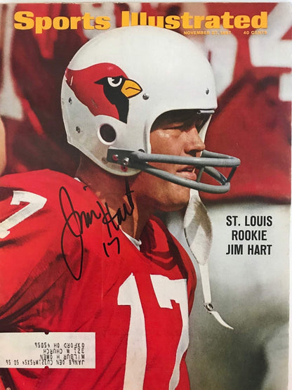 Jim Hart Signed Sports Illustrated November 27 1967