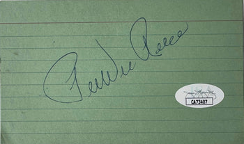 Pee Wee Reese Autographed 3X5 Index Card (Jsa)