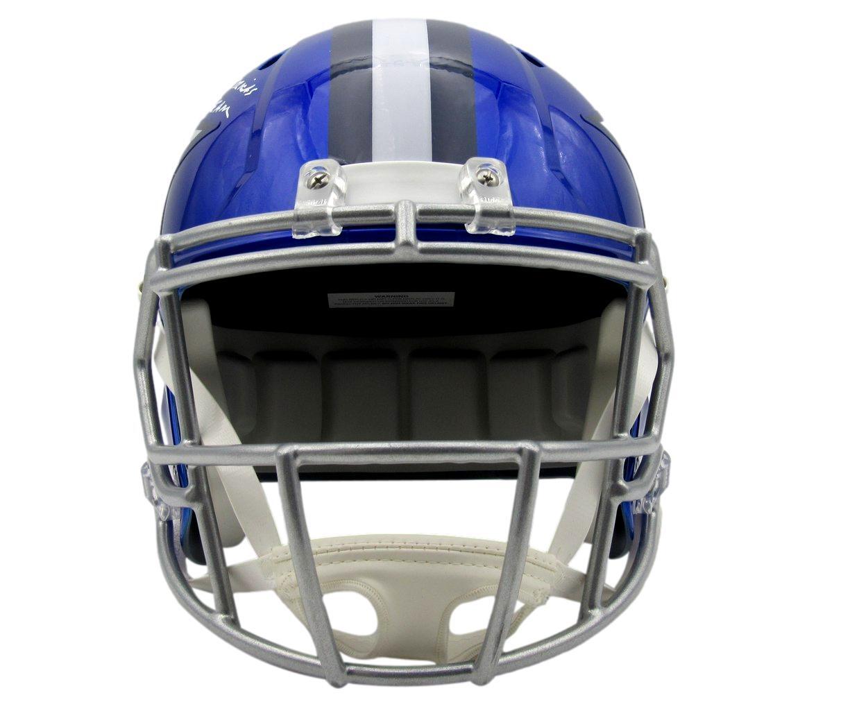 Roger Staubach Hof Autographed/Inscr Full Size Flash Replica Helmet Cowboys Bas
