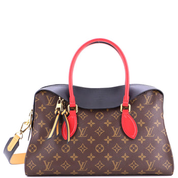 Louis Vuitton Tuileries Handbag Monogram Canvas With Leather