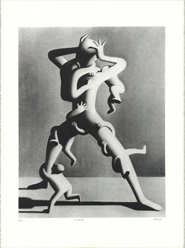 Mark Kostabi Climbing Signed 