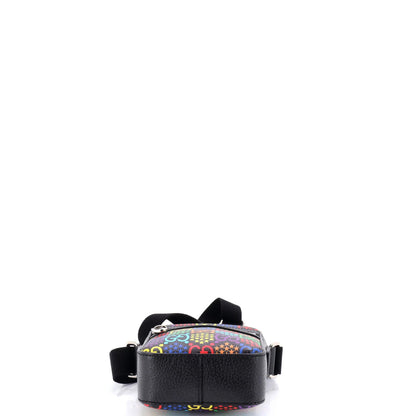 Gucci Front Zip Messenger Bag Psychedelic Print Gg Coated Canvas Mini