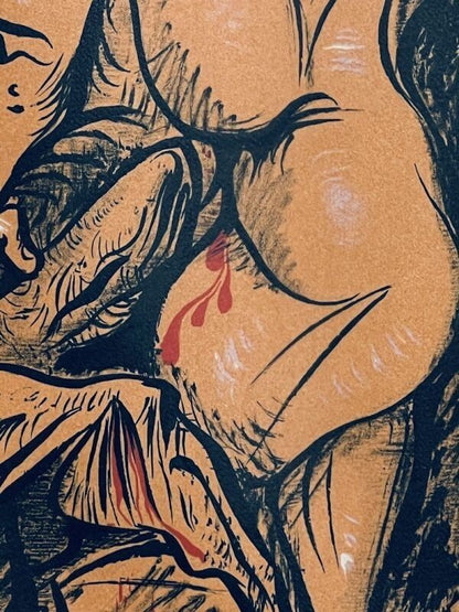 Andre Masson Lithograph Nude Signed Numbered France 49.5X32Cm Framed W/Box