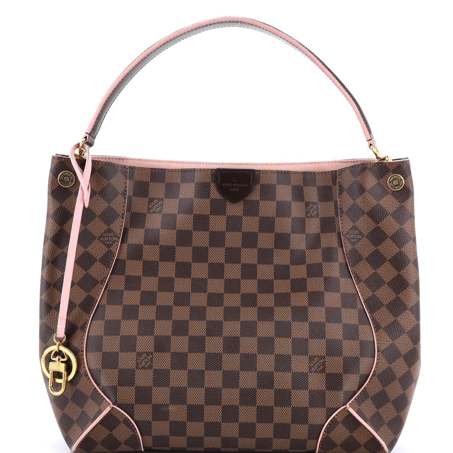 Louis Vuitton Caissa Hobo Damier With Leather