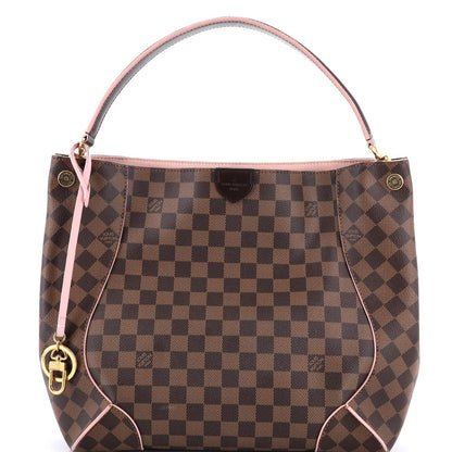 Louis Vuitton Caissa Hobo Damier With Leather