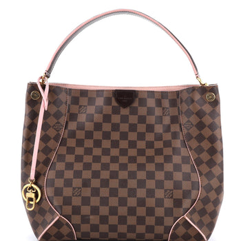 Louis Vuitton Caissa Hobo Damier With Leather