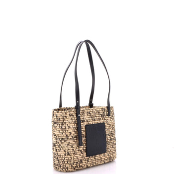 Loewe Square Basket Tote Woven Raffia Small