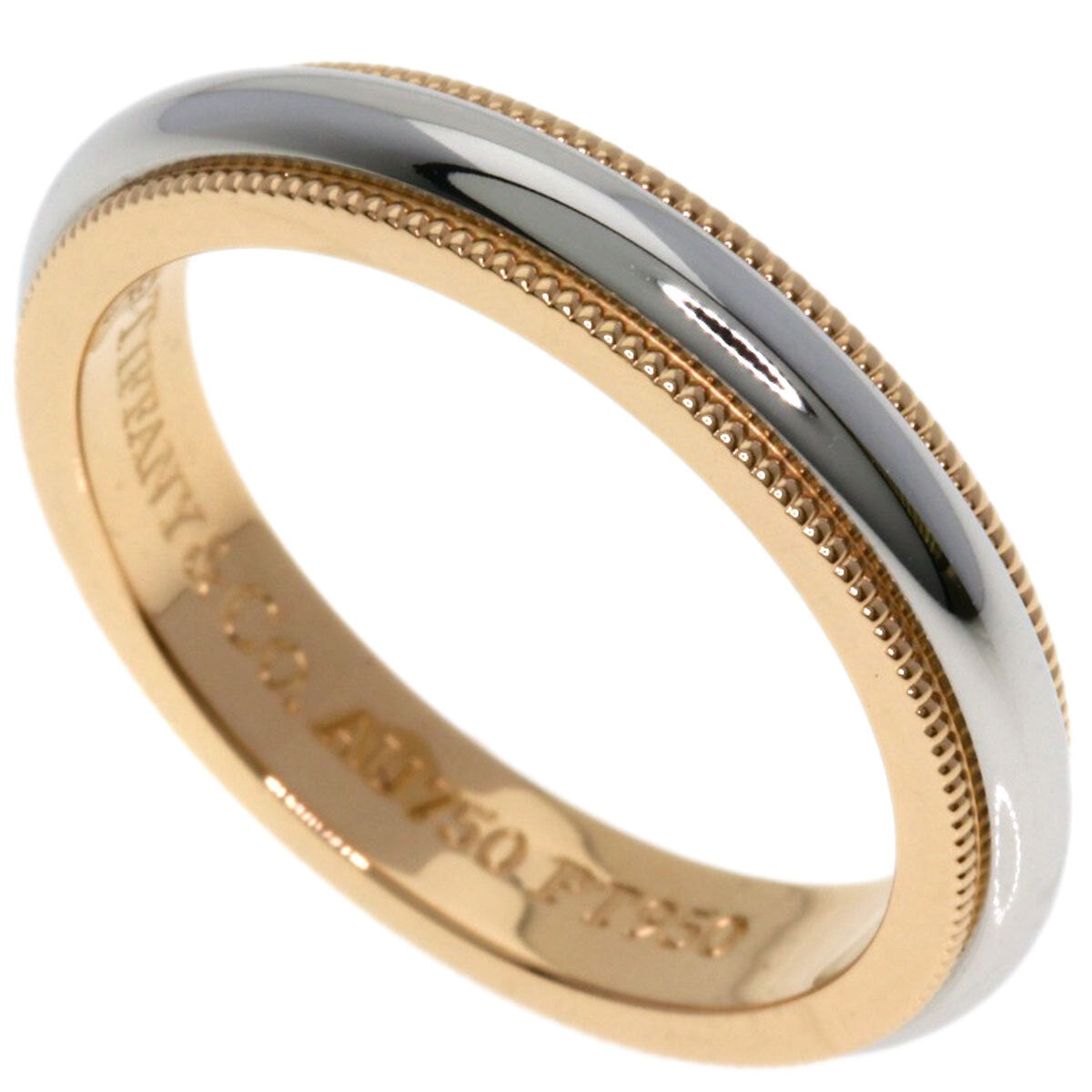 Tiffany&Co.   Ring Milgrain Platinum Pt950 18K