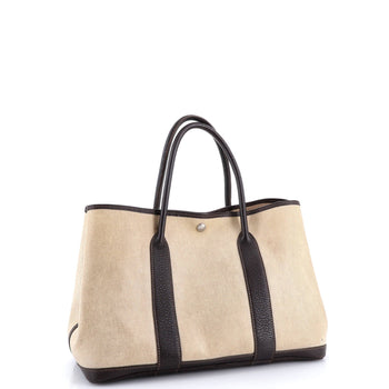 Hermes Garden Party Tote Toile And Leather 36