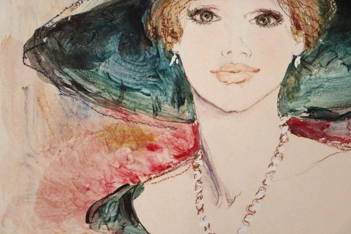 Bernard Charoy Original Oil On Arches Paper "Diana" Hand Signed, 47X37Cm, Framed