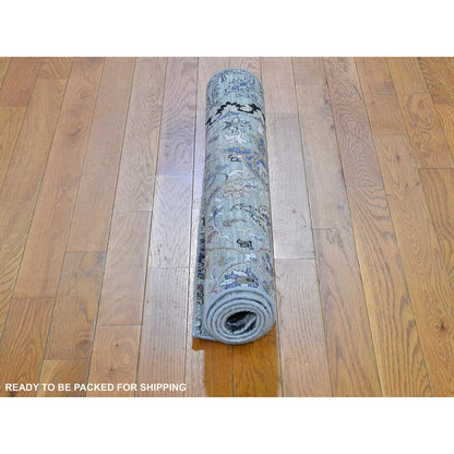 3'X5'3" The Maharaja Pure Silk With Text Wool Hand Knotted Exemplar Rug