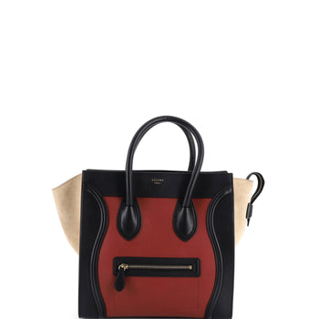 Celine Tricolor Luggage Bag Leather Mini