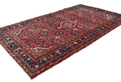 Red Vintage Hand-Knotted Tribal Rug 5X9 ft Farmho