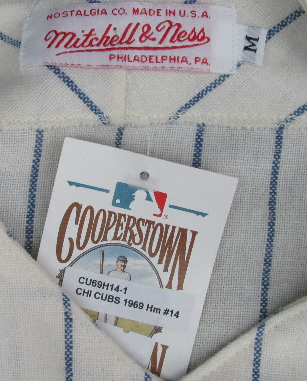 Ernie Banks Hof Signed/Inscribed Mitchell & Ness Baseball Jersey Cubs Psa 199556