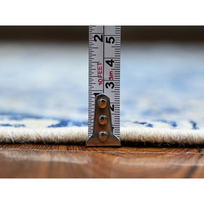 5'7"X9'2" Little Boy Blue Soft Wool Hand Knotted Finer Peshawar Rug